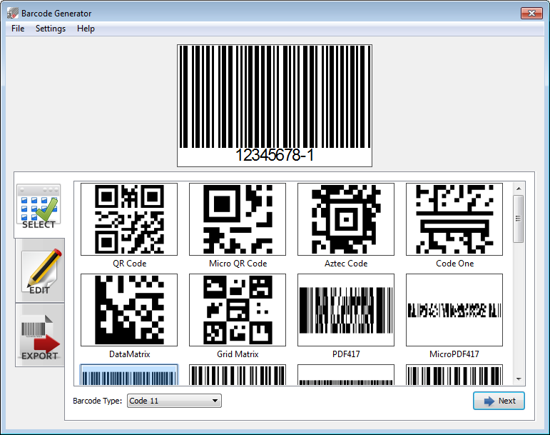 Barcode Generator screenshot